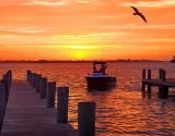 Enjoy Boating or Charter Fishing at Sunrise