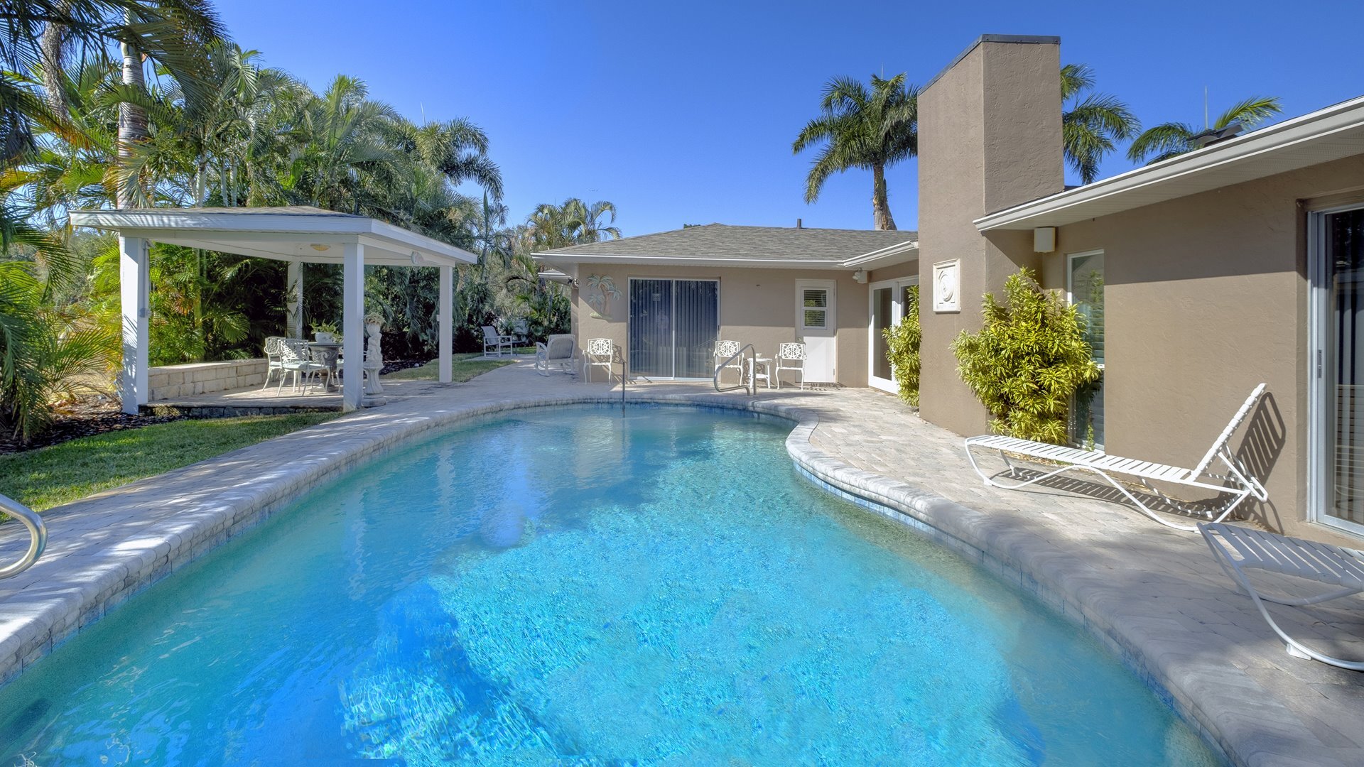 Enjoy the Florida Sunshine with a Beautiful Pool and Gazebo